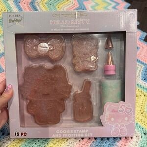 Hello Kitty 50th Anniversary Cookie‎ Stamp and Frosting Set 15PC